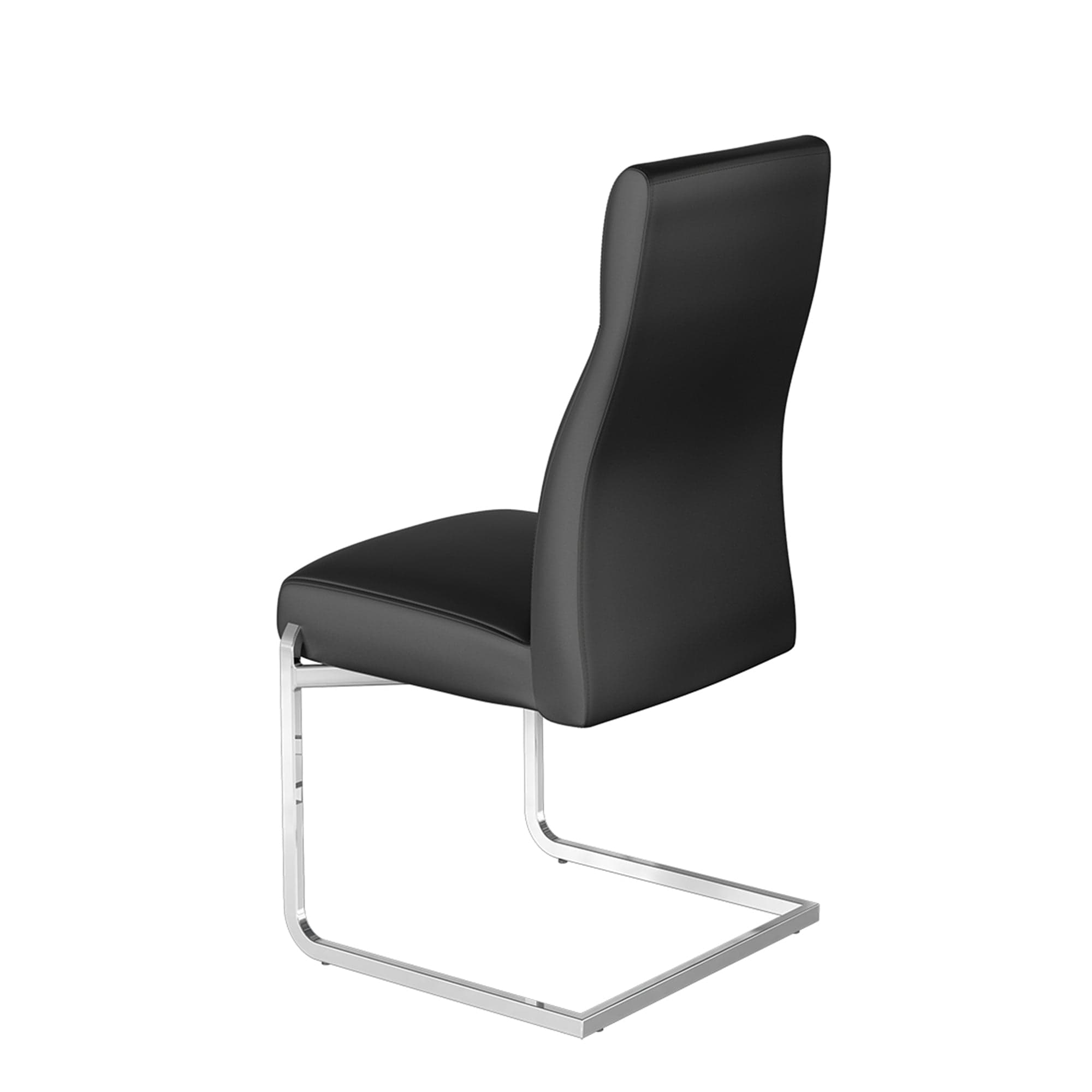 Dining Chair In Black PU