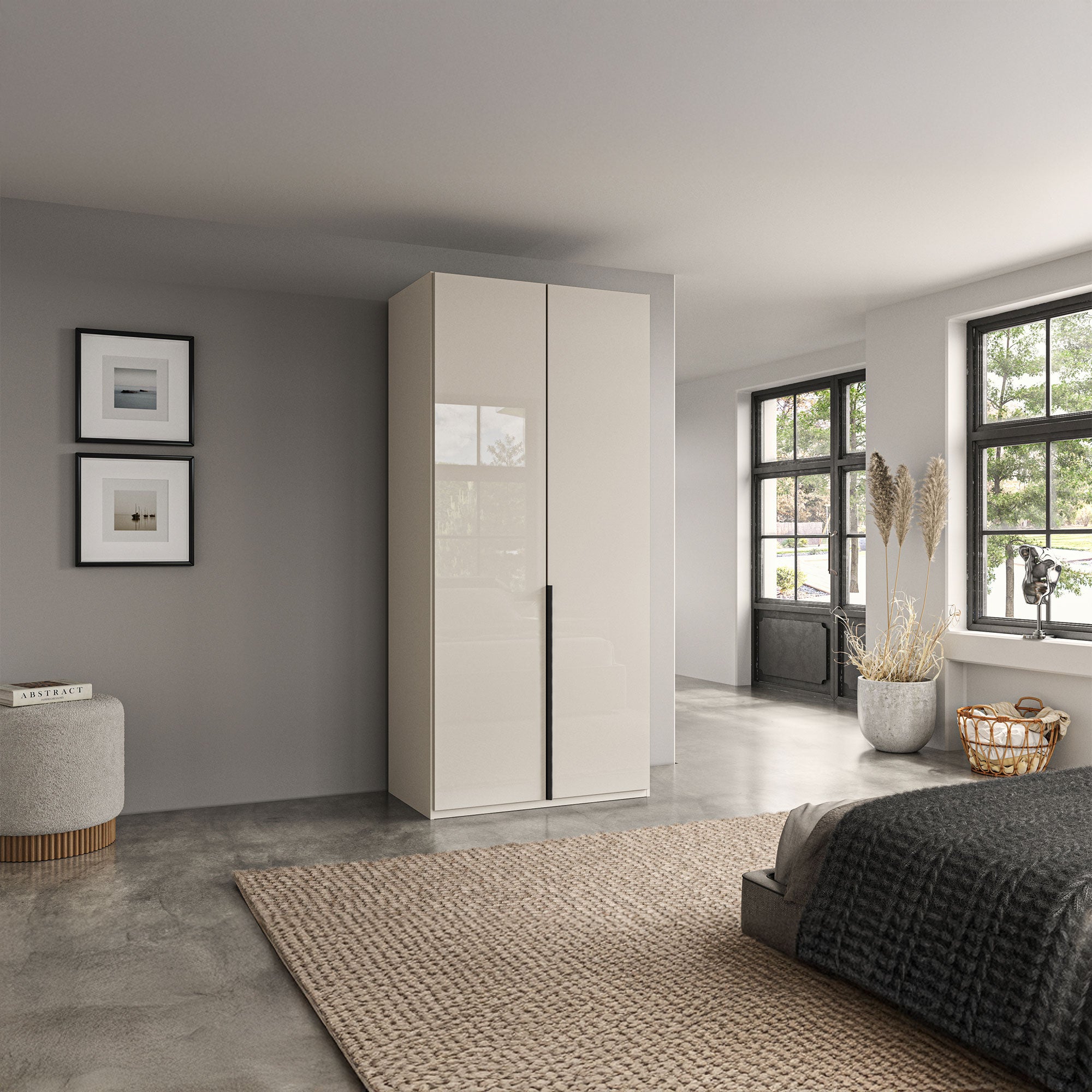 Varnell - 2 Glass Door Wardrobe