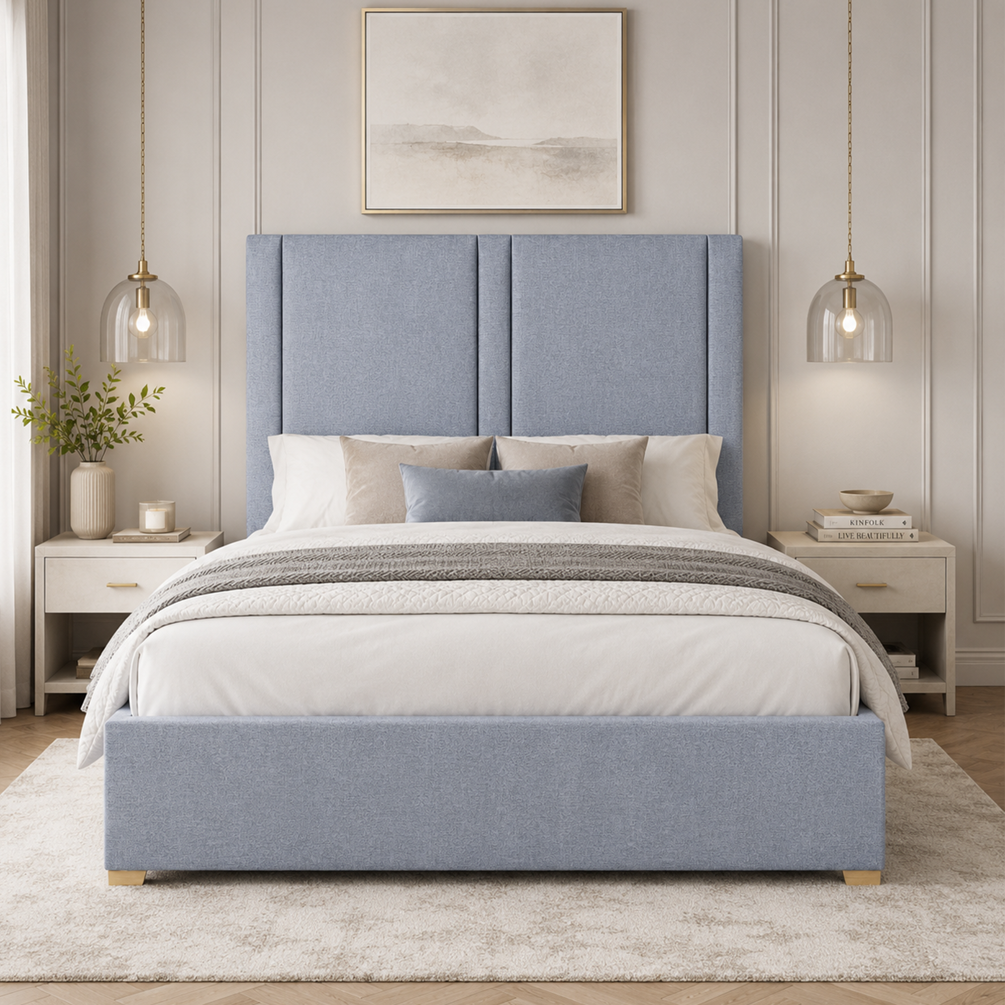 Tailored Collection - Ottoman Bed Frame with 50 inch Headboard