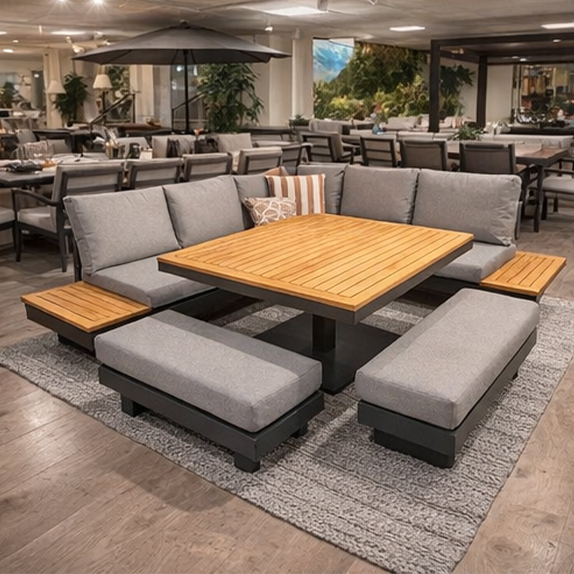 Cayman - Rectangular Modular Corner Sofa Set in Aluminium - Item As Pictured