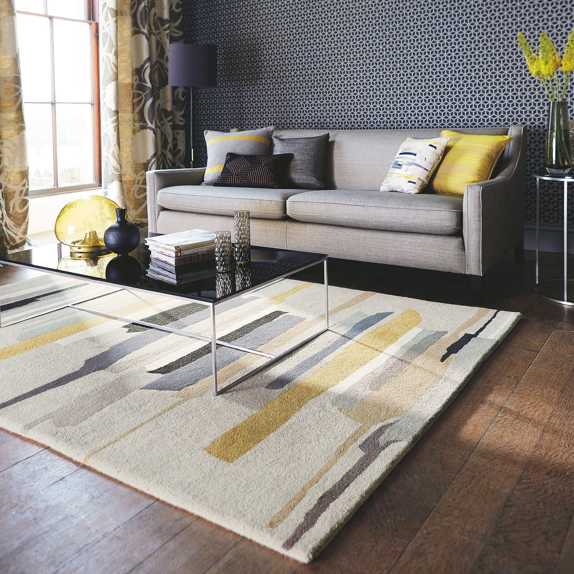 Harlequin Zeal Pewter - Patterned Rug