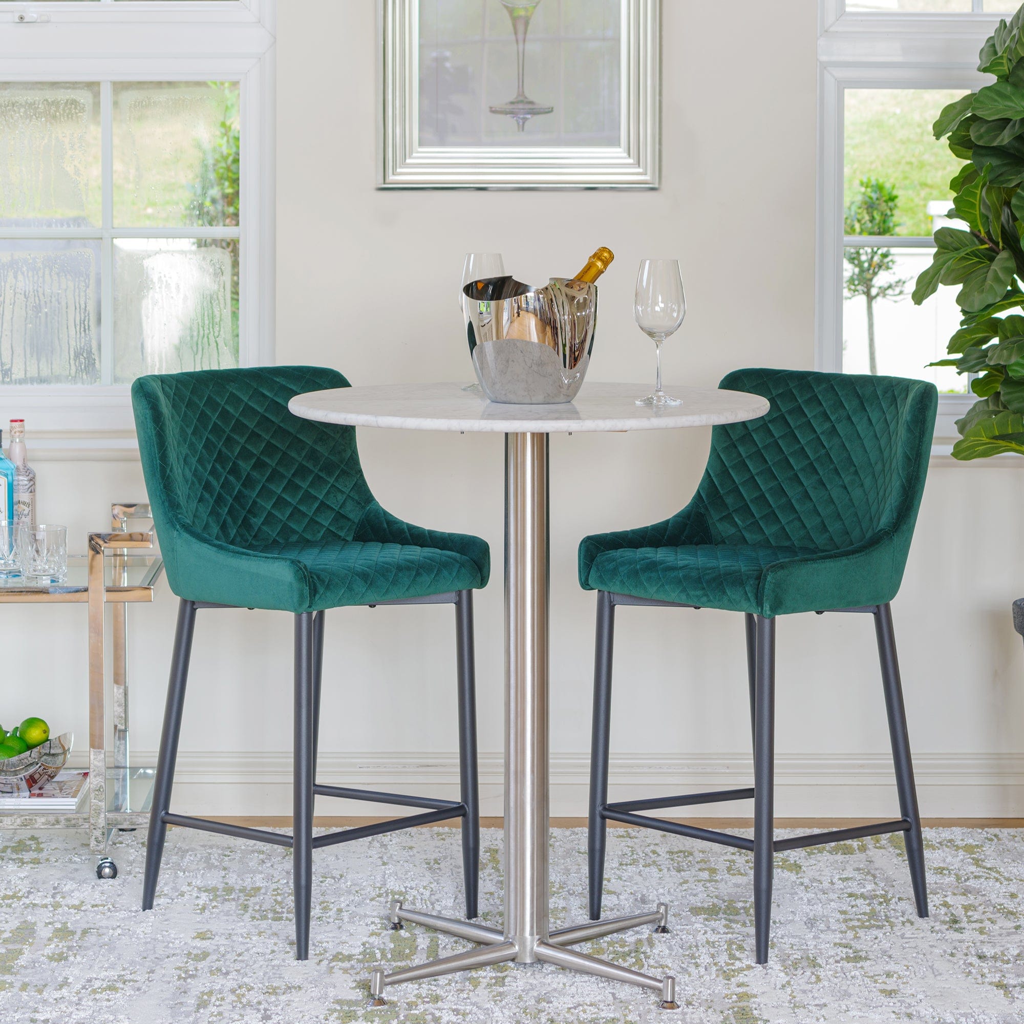 Naples - Glass Stool Table