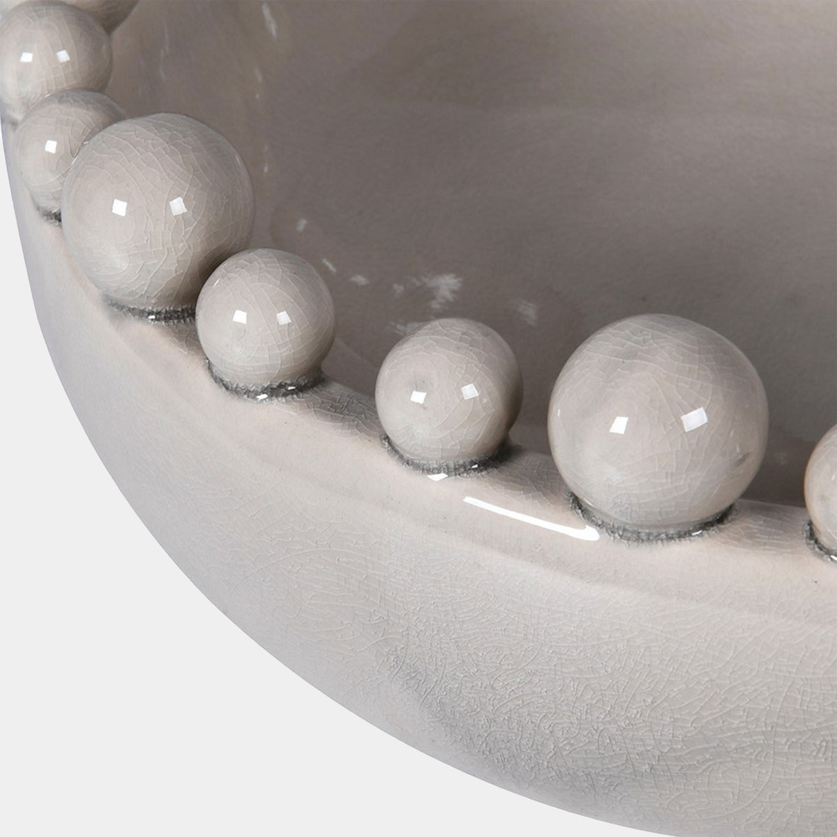 Bobble - Decorative Bowl, Cream Ceramic