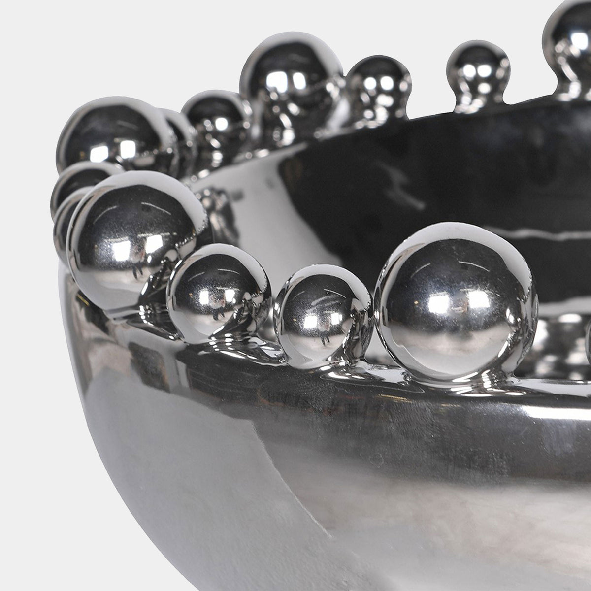 Bobble - Decorative Bowl, Chrome Ceramic