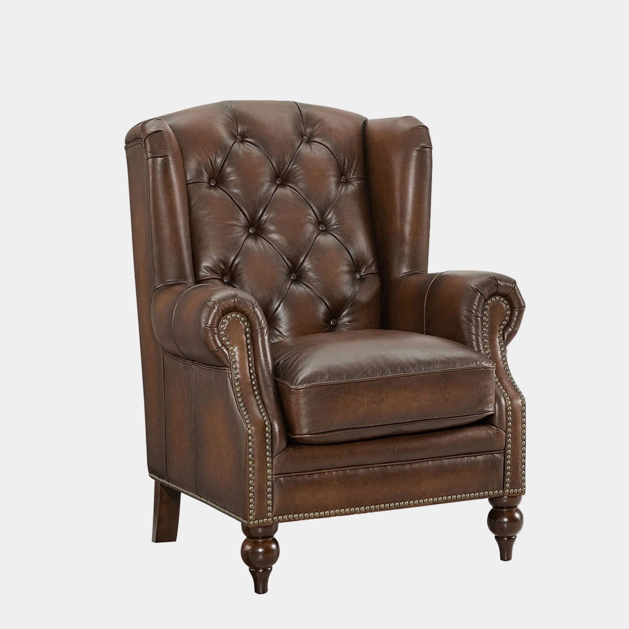 Churchill - Wing Chair, Vintage Tabac Leather