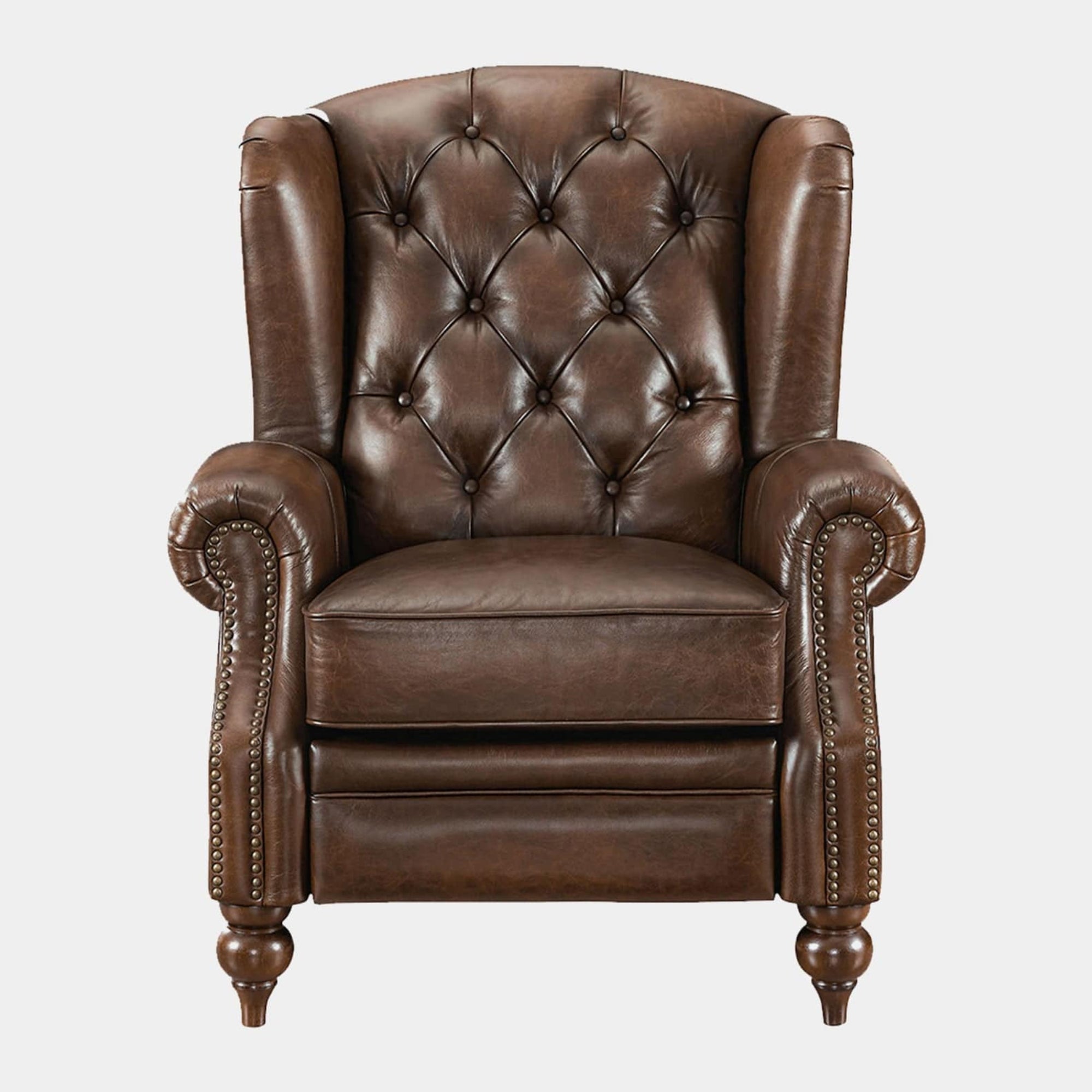 Churchill - Push Back Wing Chair, Leather