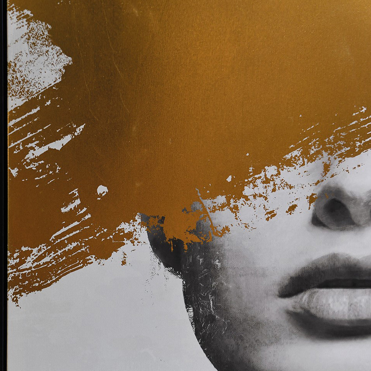 Golden Veil - Framed Canvas Wall Art