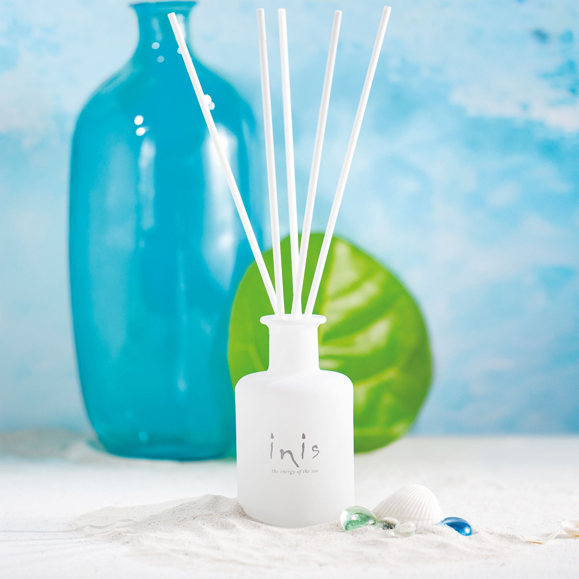 Inis - The Energy of the Sea Reed Diffuser & Candle Set Of 2