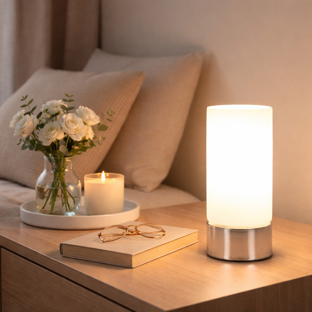 Iota - Polished Chrome Touch Table Lamp