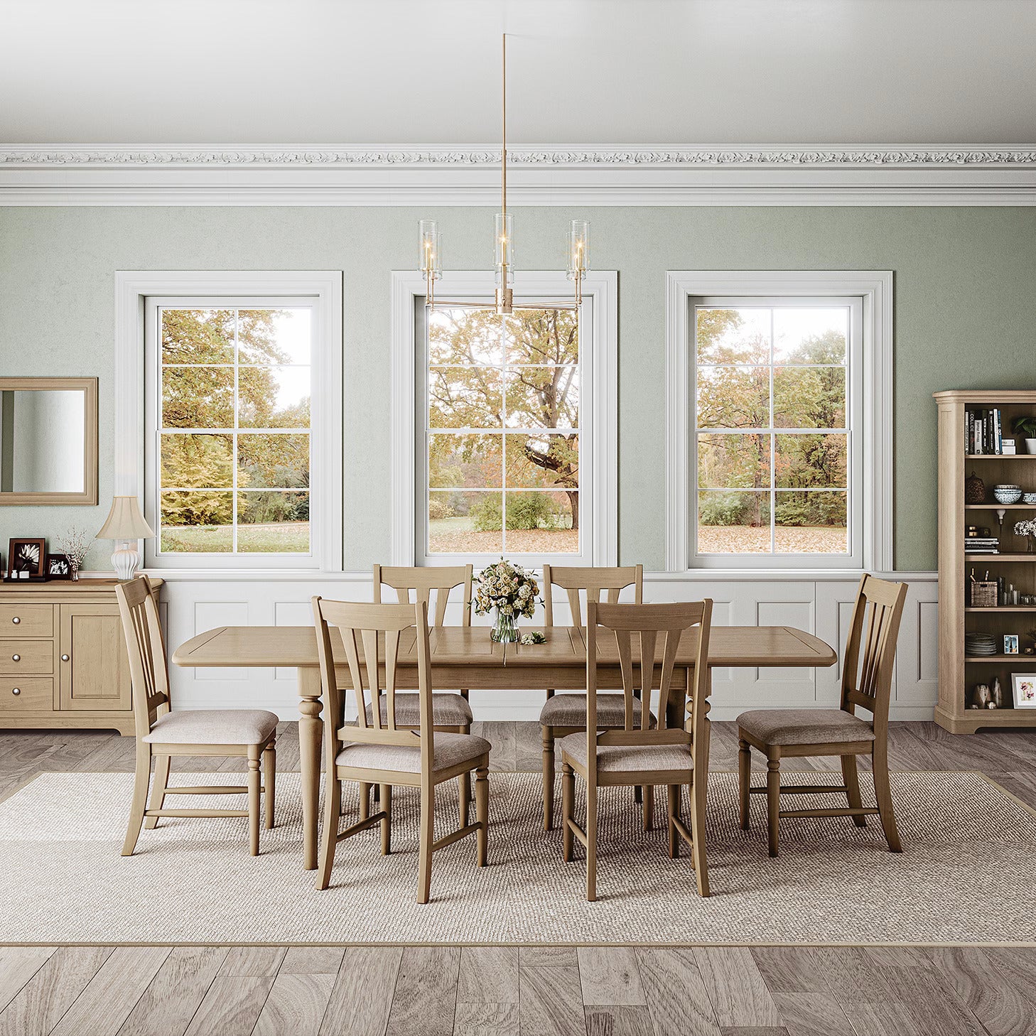 Sidmouth - Oak Extending Dining Table, Large