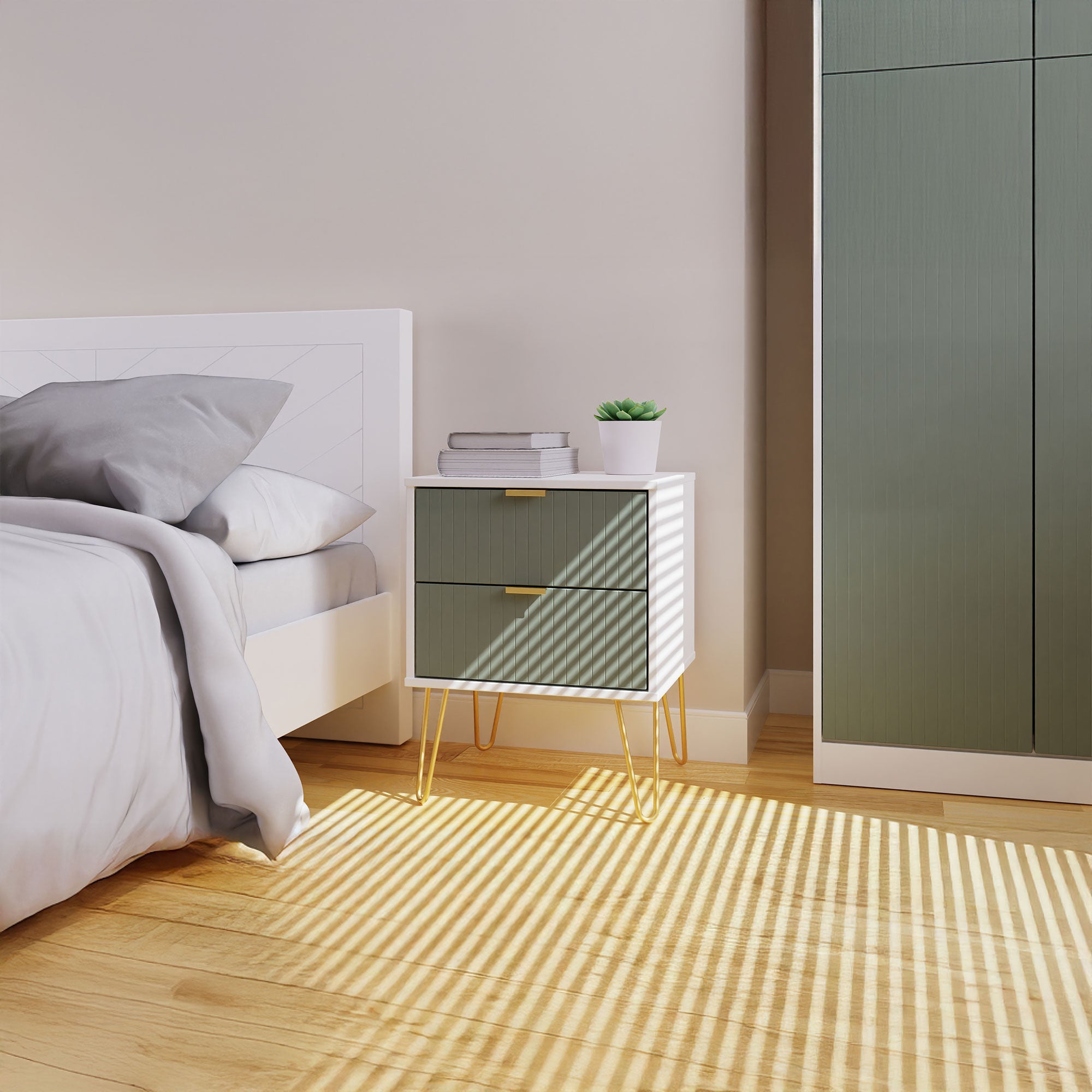 Harvey - 2 Drawer Bedside Table