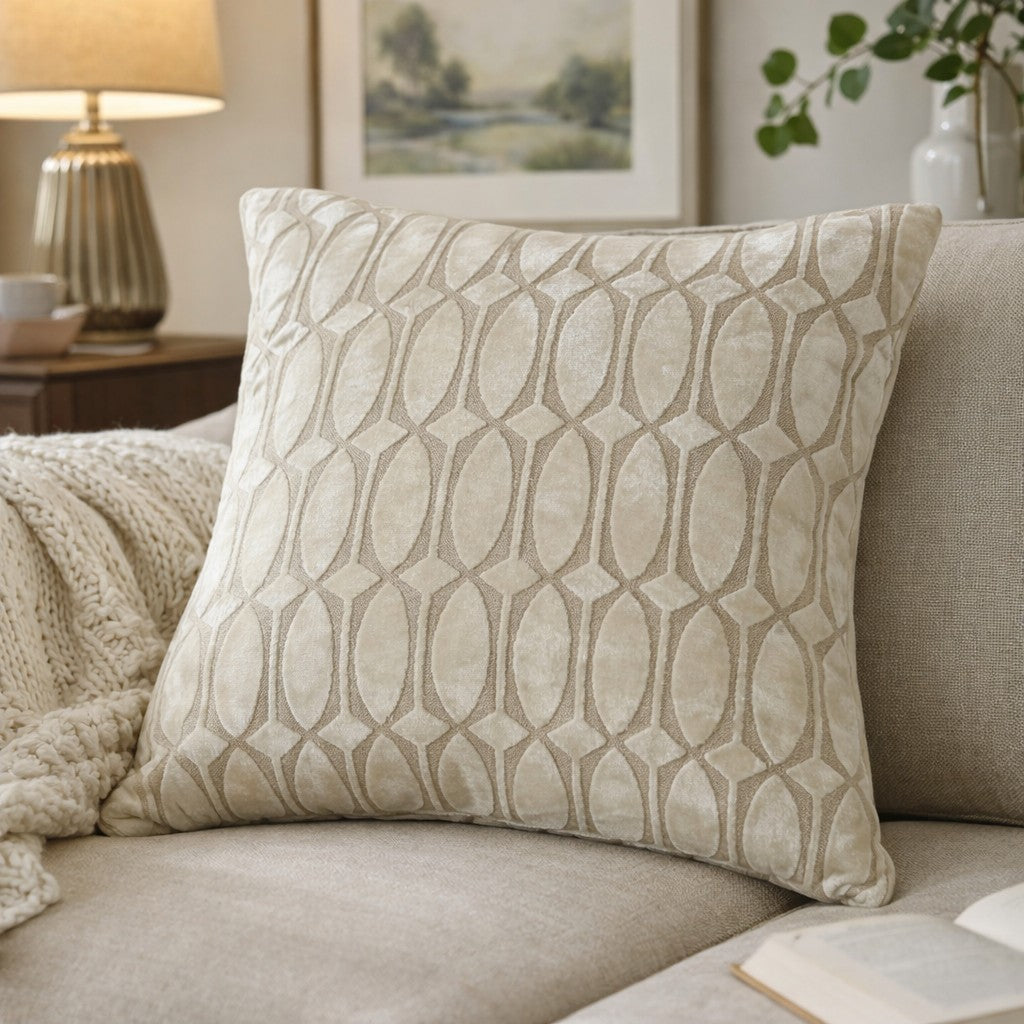 Lattice - Ivory Cushion 56x56cm