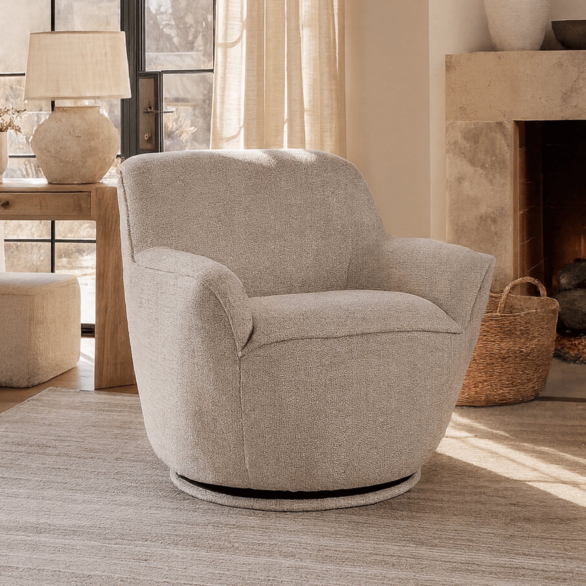 Monroe - Swivel Accent Chair, Fabric