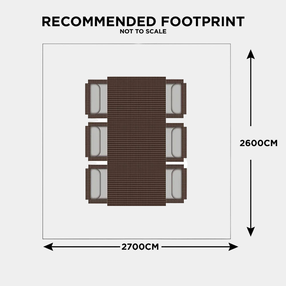 Grenada - 6 Reclining Seat Garden Dining Set With Extending Table, Aluminium