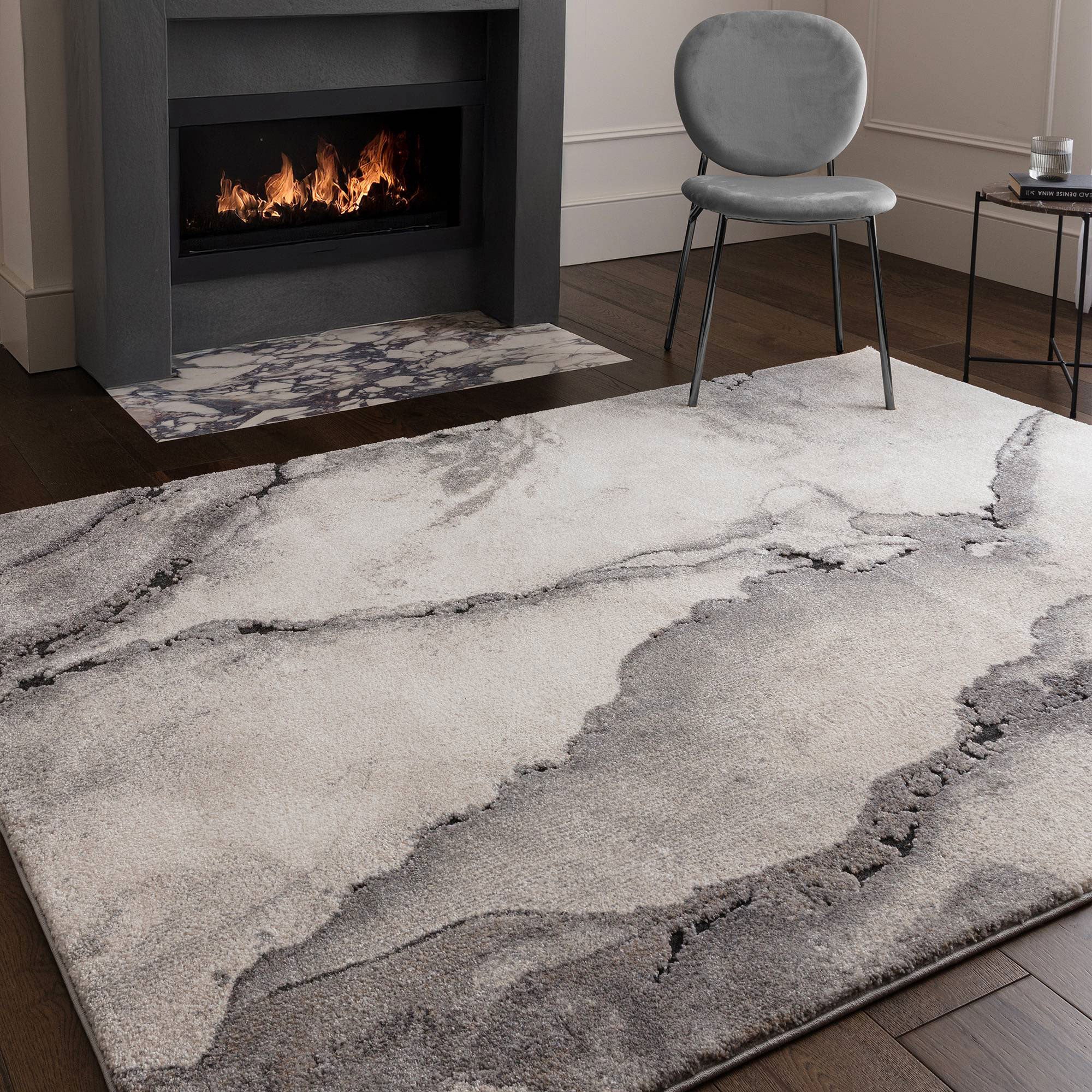 Mirage Grey - Patterned Rug