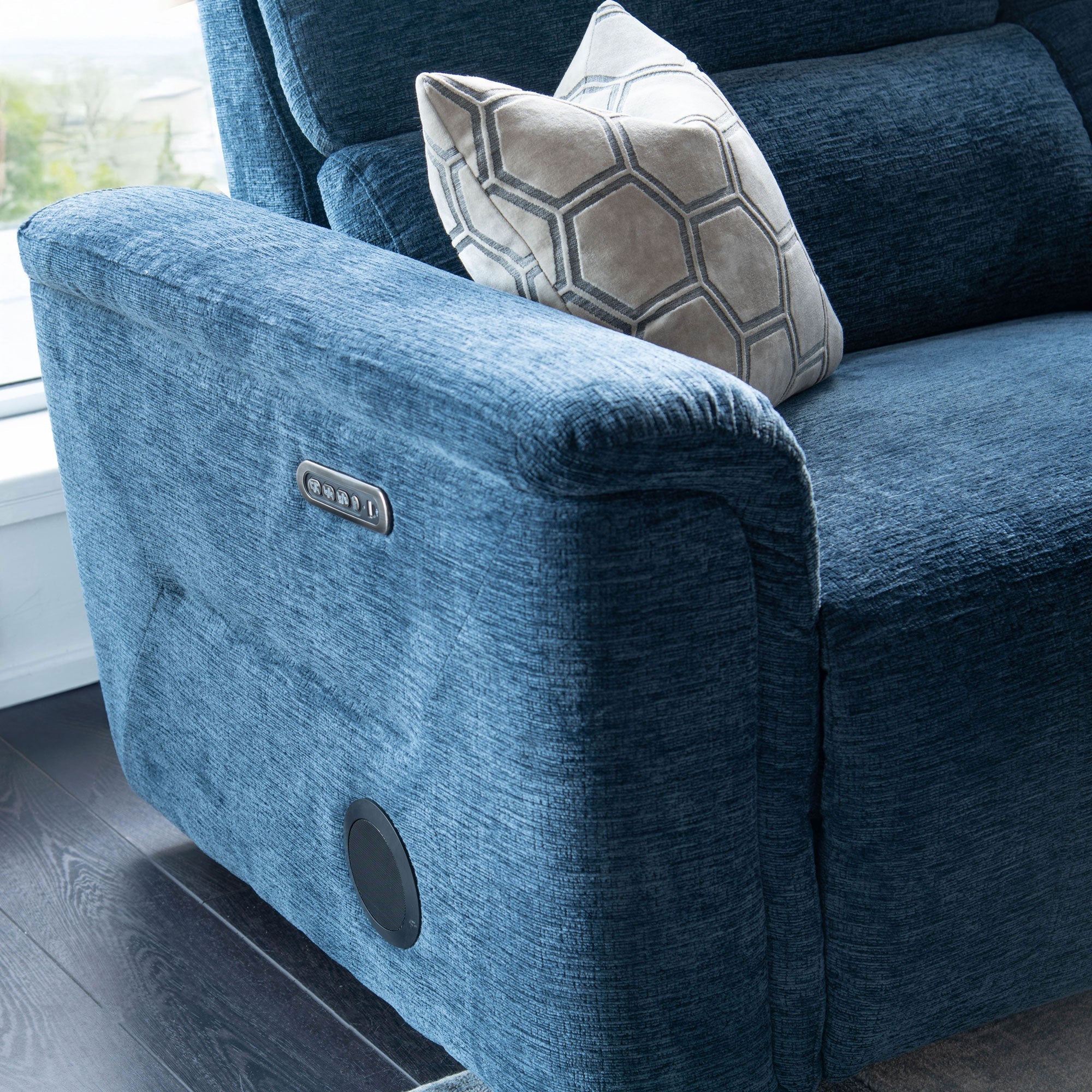 Odeon - 3 Seat Power Recliner Sofa With Touchscreen, Fabric