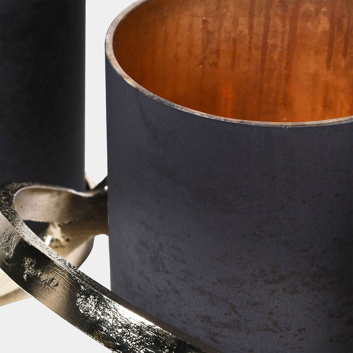 Links - Triple Hurricane Candle Holder, Black