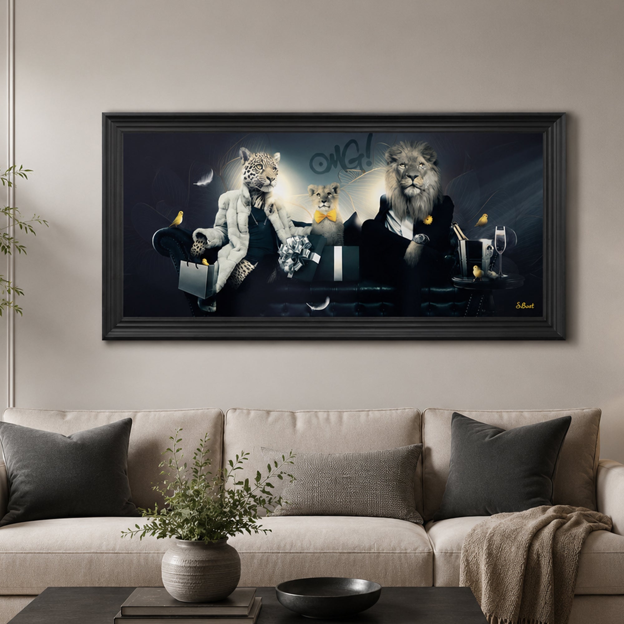 Pano Chesterfield - Framed Wall Art Print By Binet