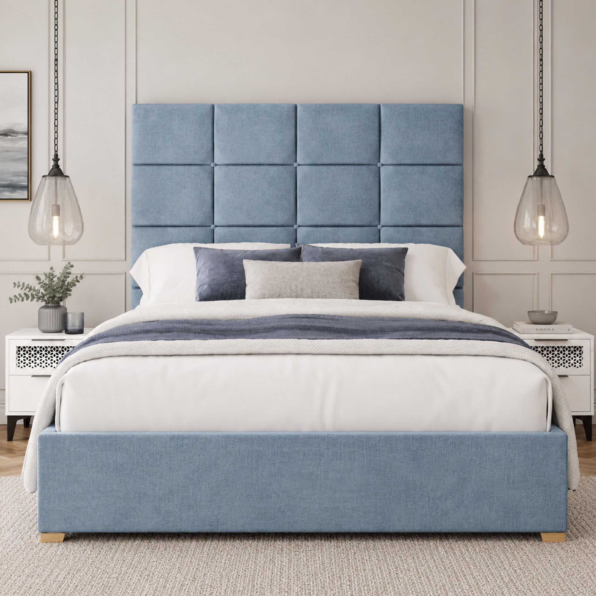 Tailored Collection - Ottoman Bed Frame with 50 inch Headboard