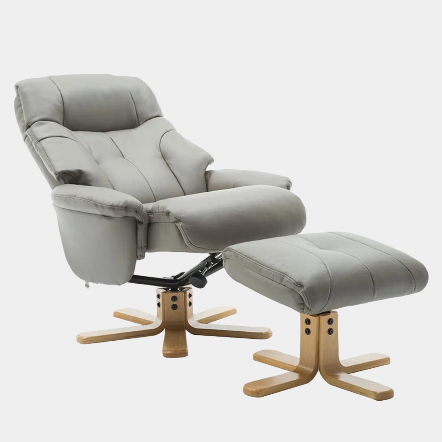 Quebec - Swivel Chair & Stool, Leather Effect