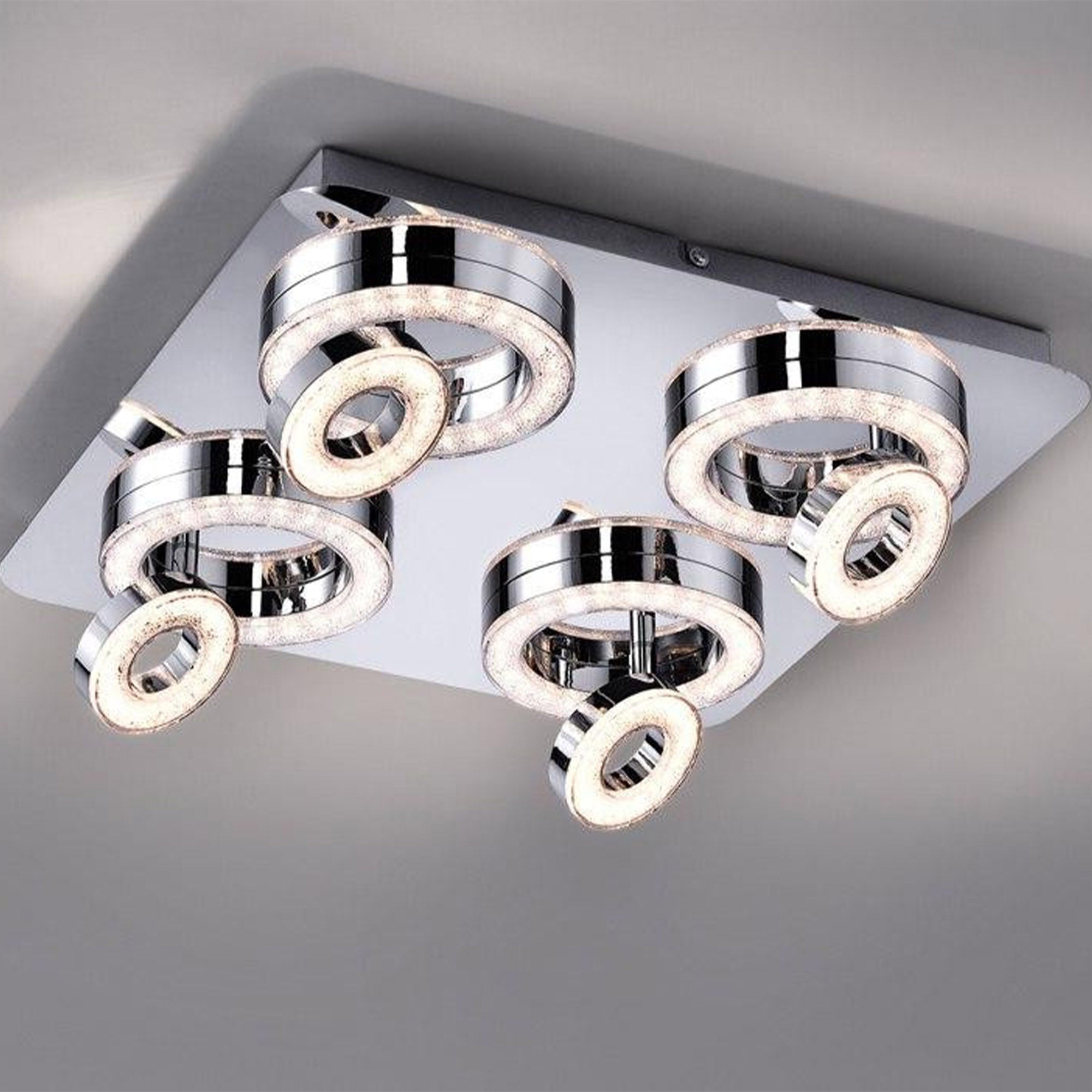 Rolo Silver - Ceiling Light, 4 Light