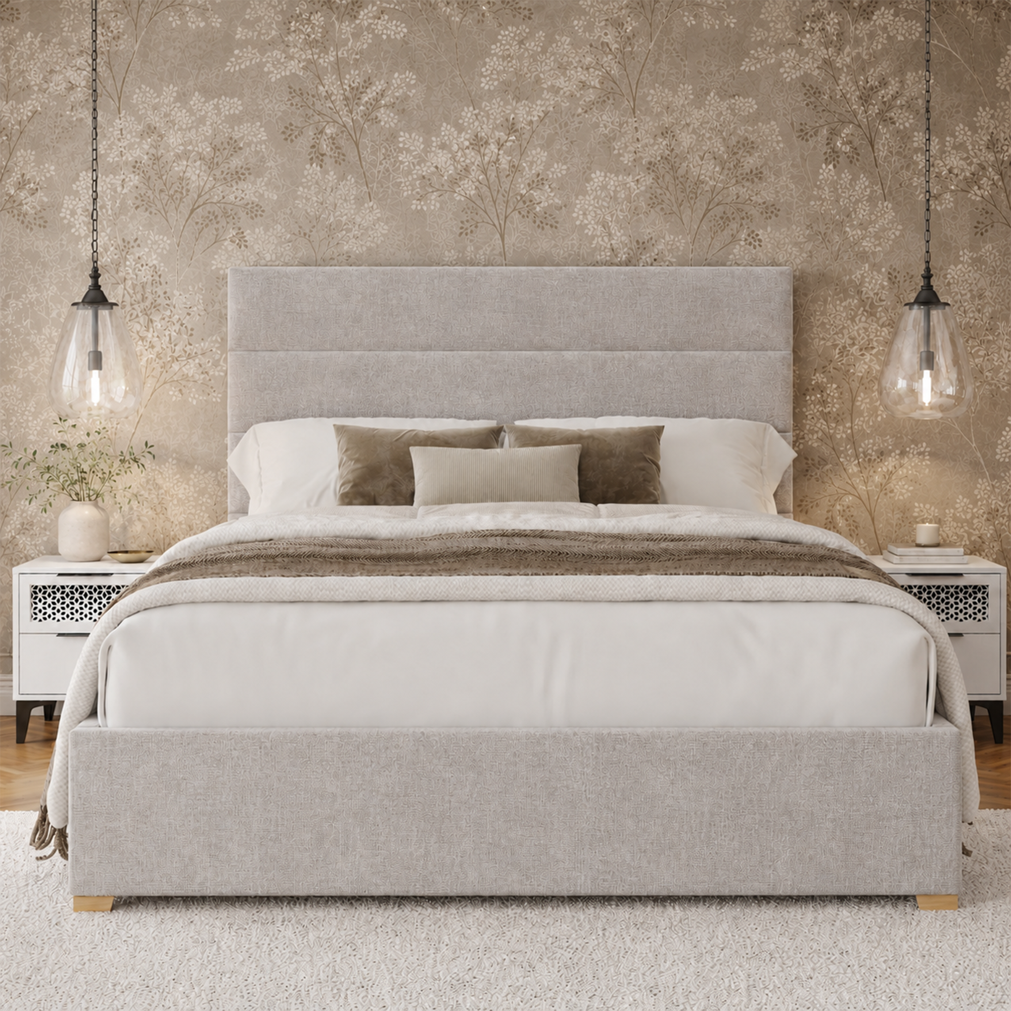 Tailored Collection - Ottoman Bed Frame with 50 inch Headboard