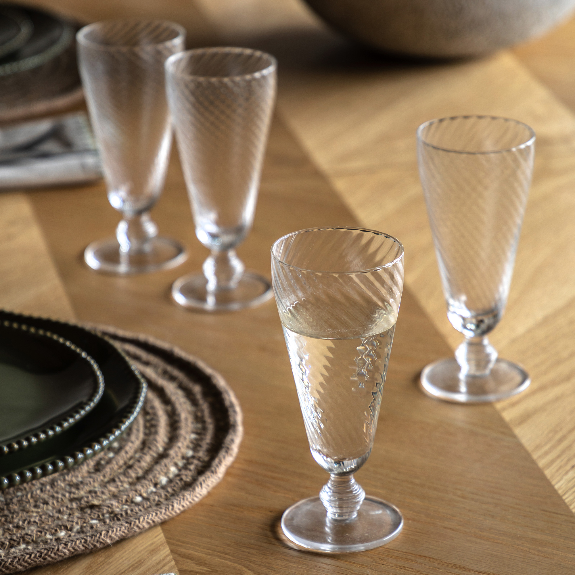 Swirl - Flute Glasses, Set of 4