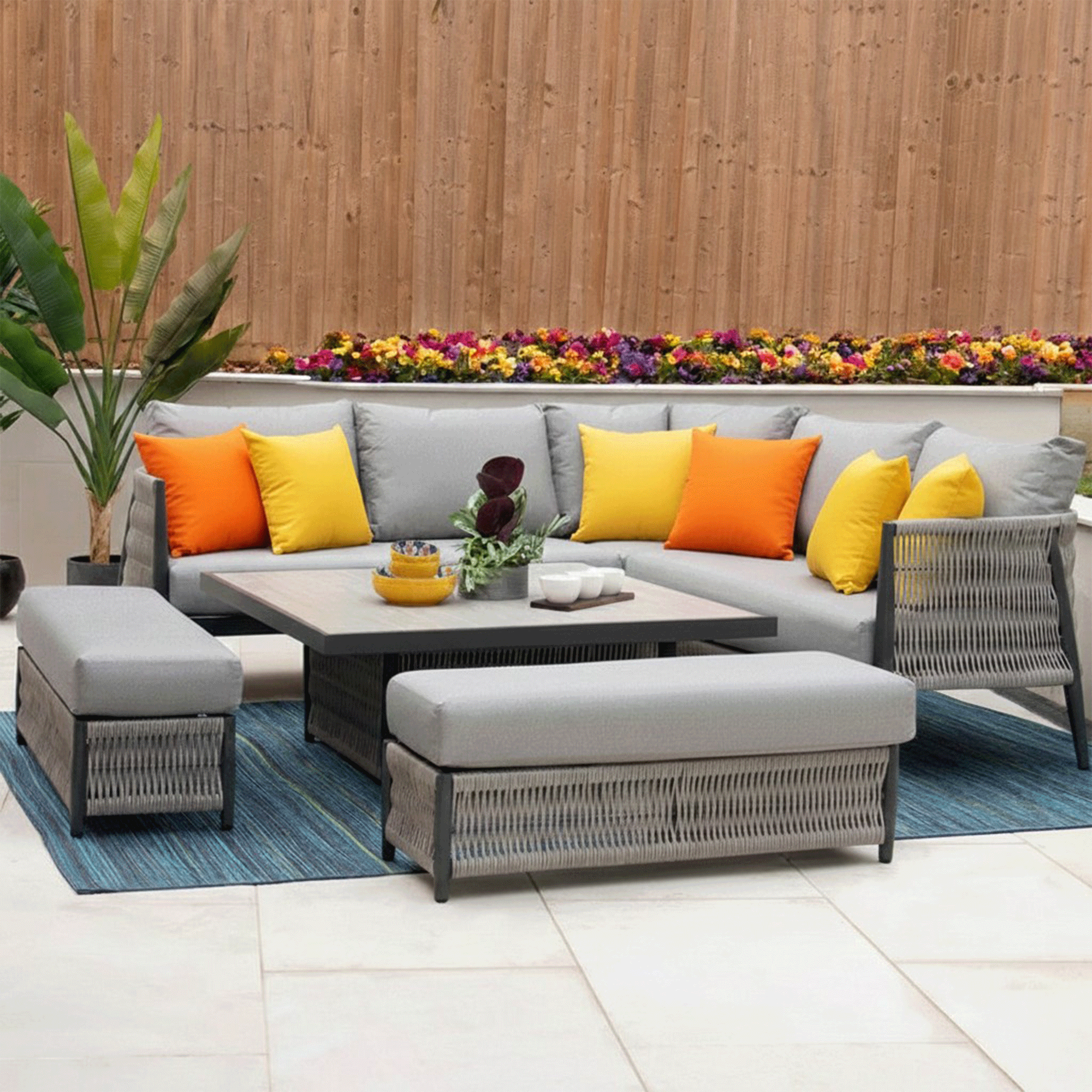 Plain - Yellow Outdoor Cushion 43x43cm