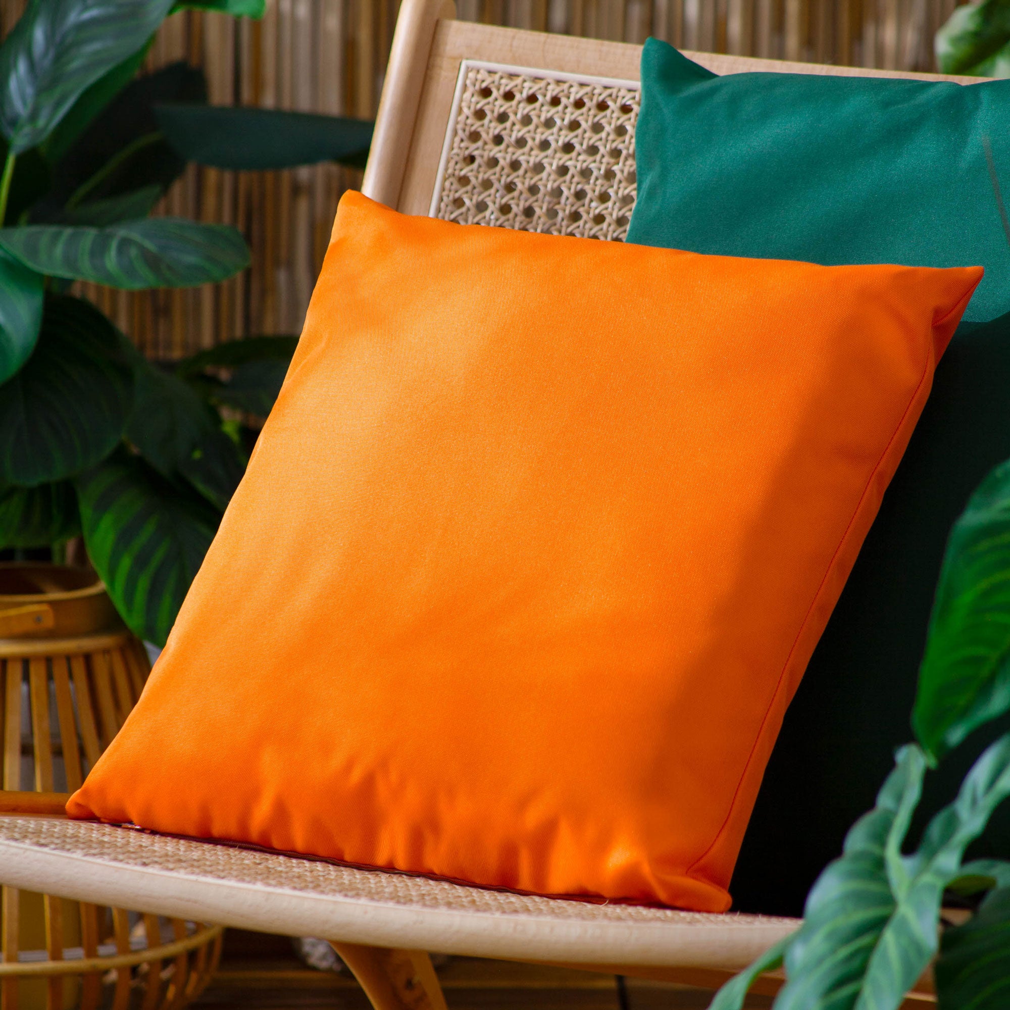Plain - Orange Outdoor Cushion 43x43cm