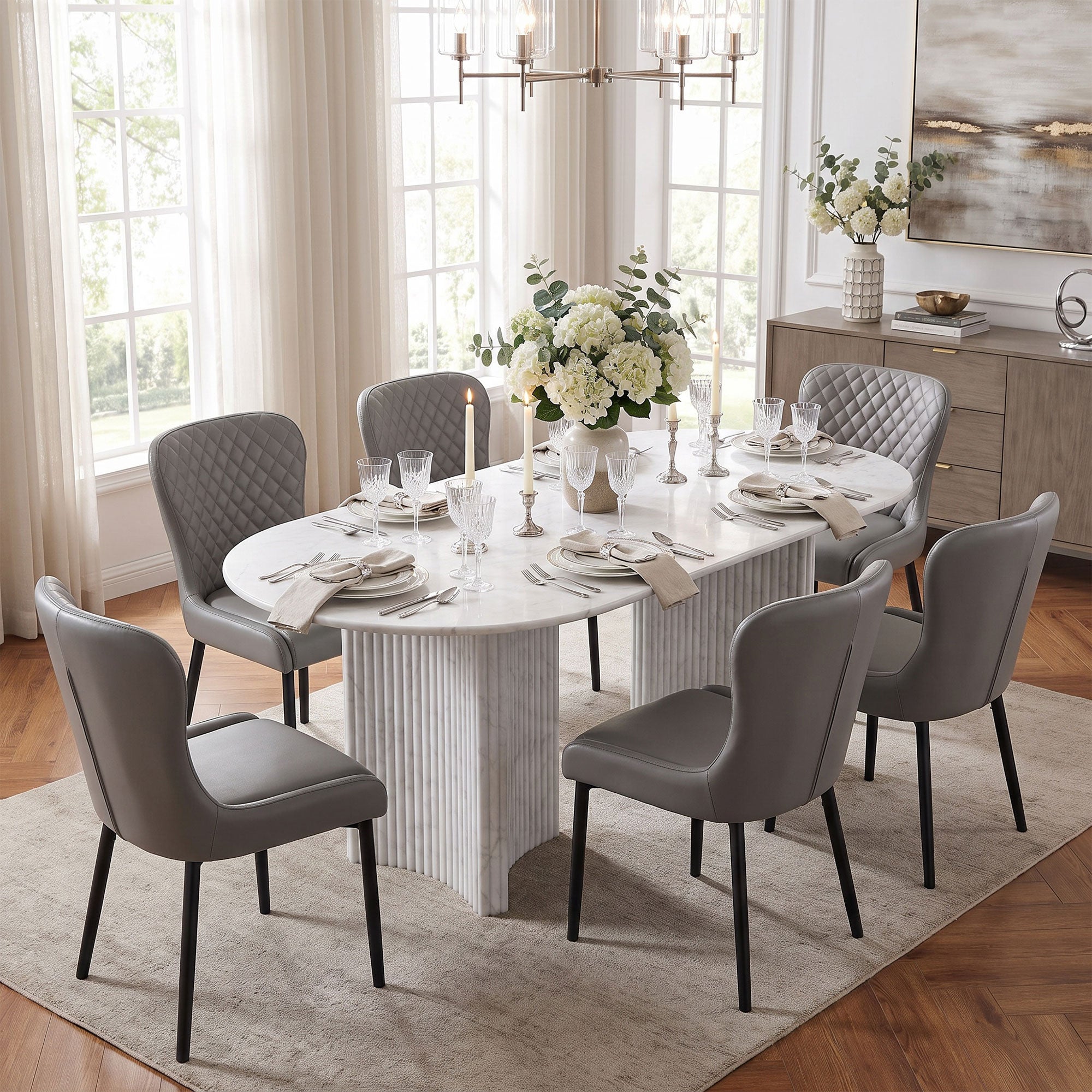 Cloud - Marble Effect Dining Table