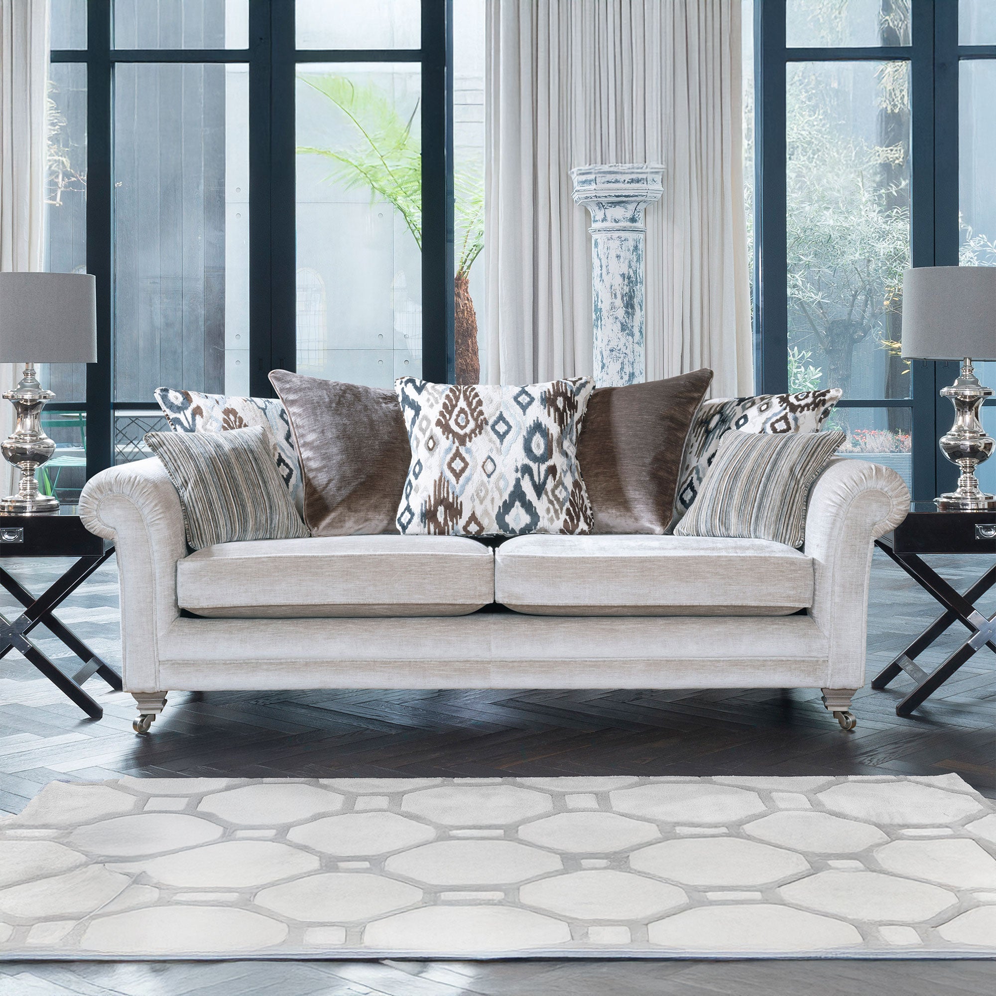 Stoneleigh - Grand Pillow Back Sofa, Fabric