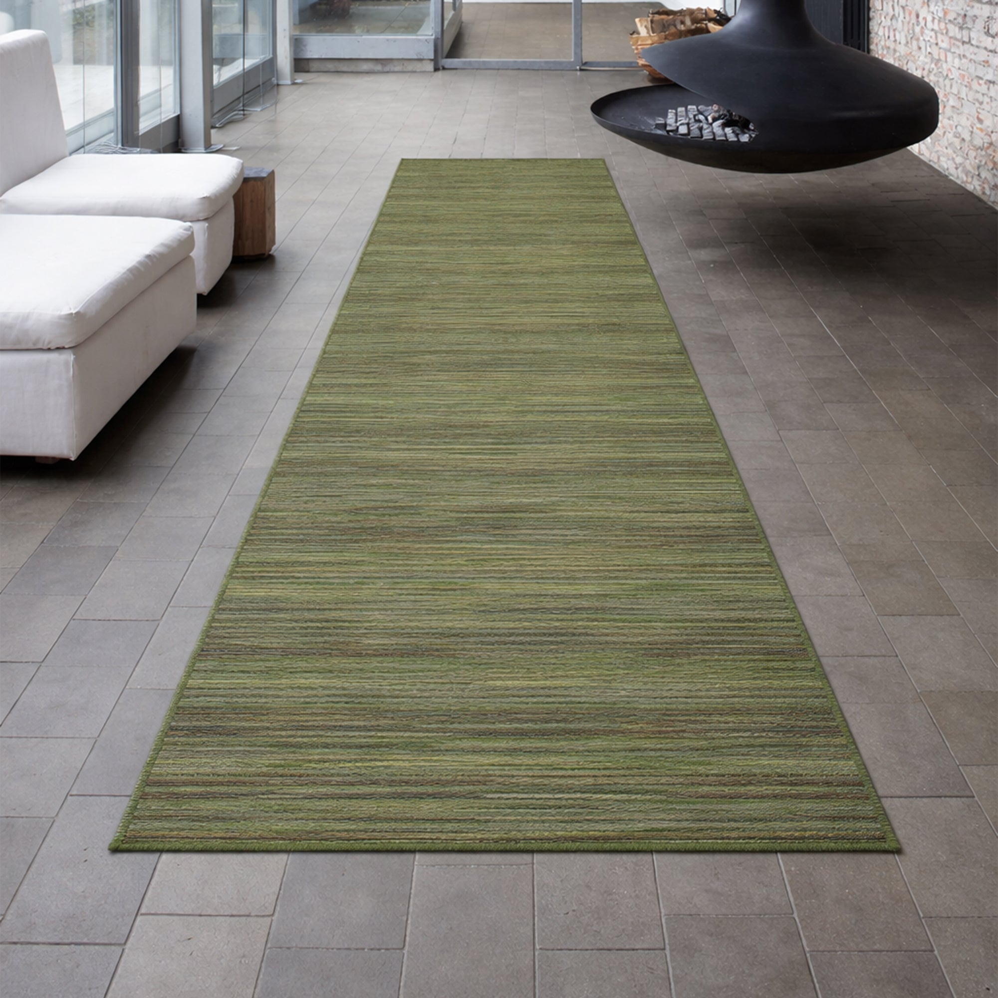 Brighton Green - Outdoor Runner Rug