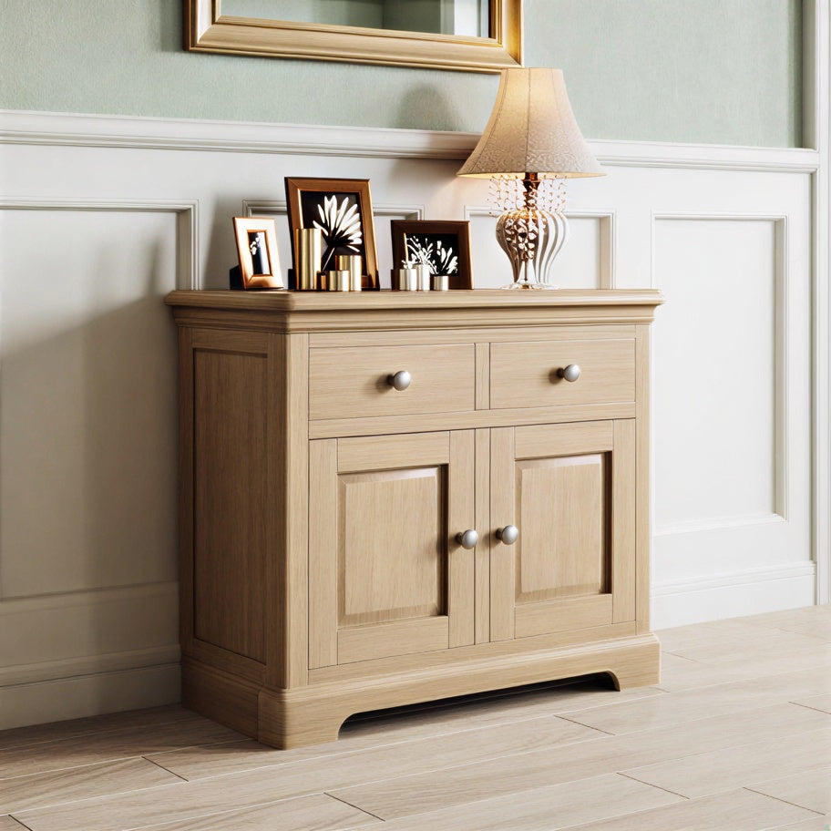 Sidmouth Oak - 2 Door Sideboard With Drawers, Small