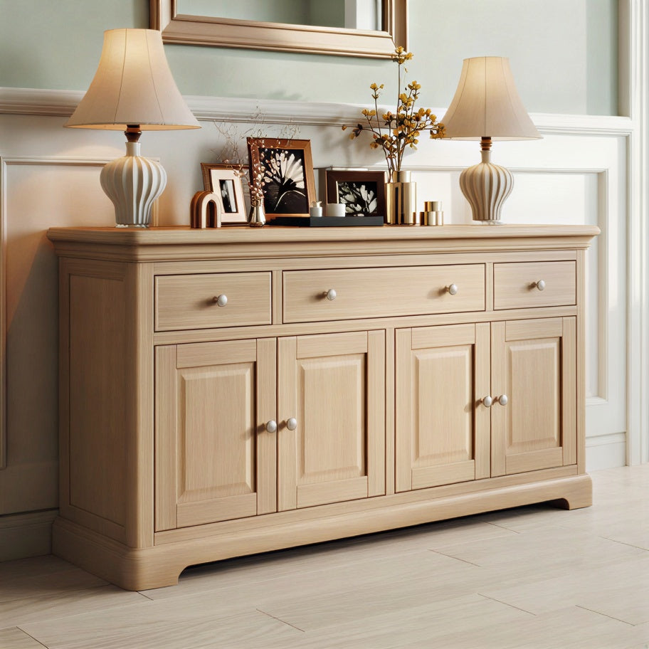 Sidmouth Oak - 4 Door Sideboard With Drawers