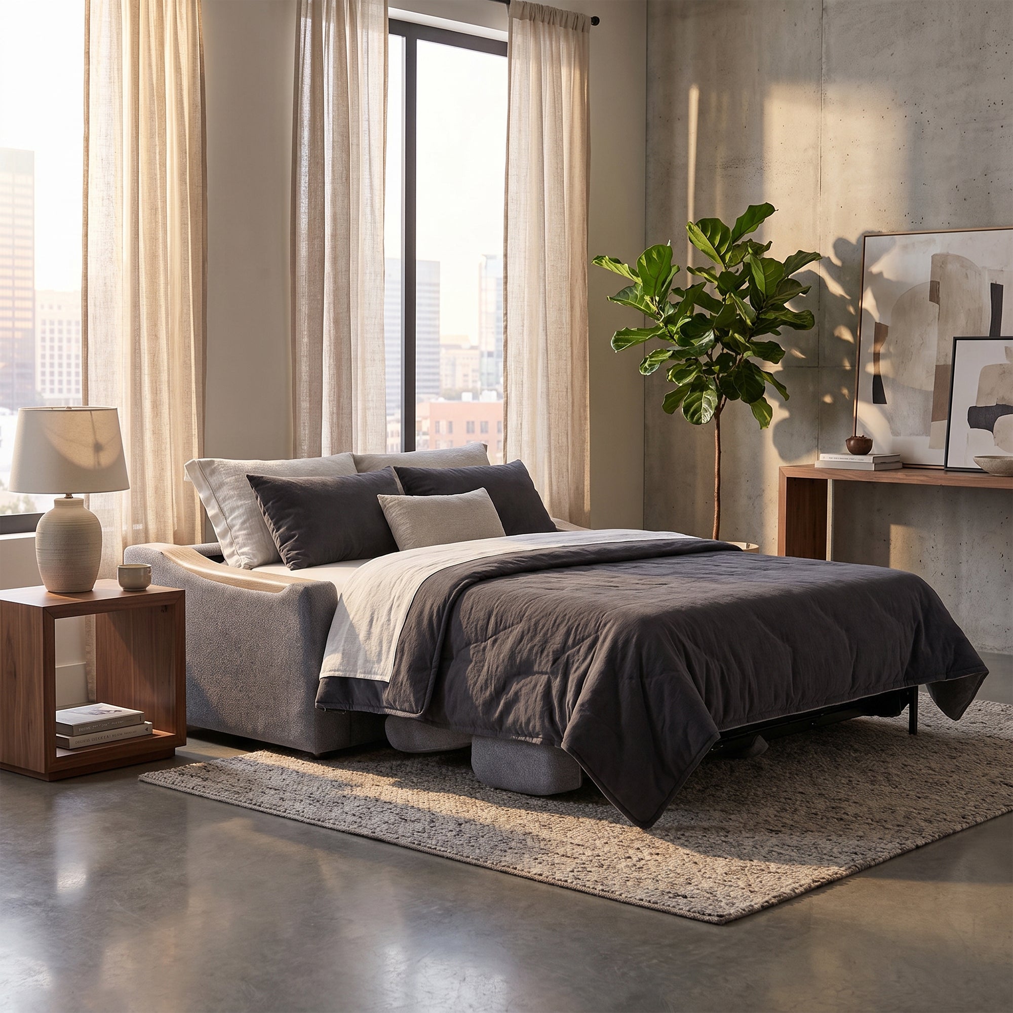 Como - 3 Seat Sofa Bed, Fabric