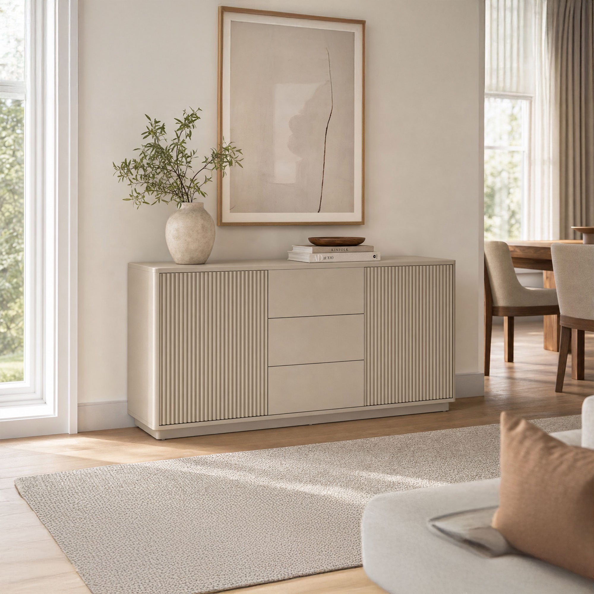 Jupiter - Sideboard In Beige With Ceramic Top