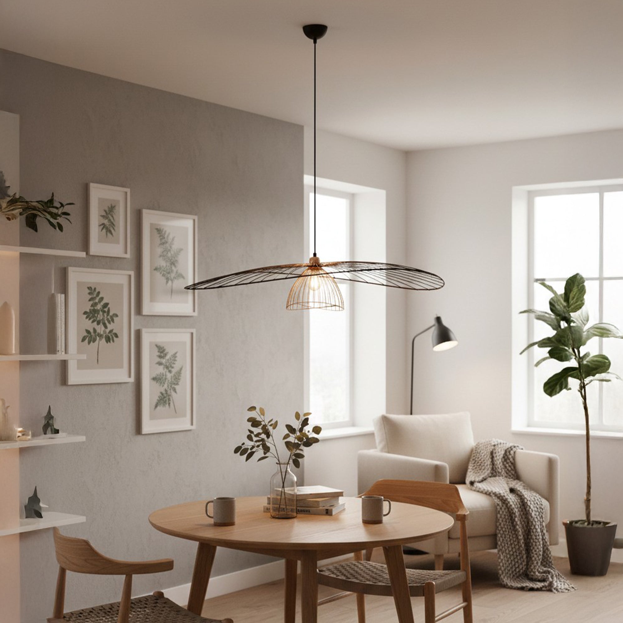 Radial Black - Pendant Ceiling Light, Large