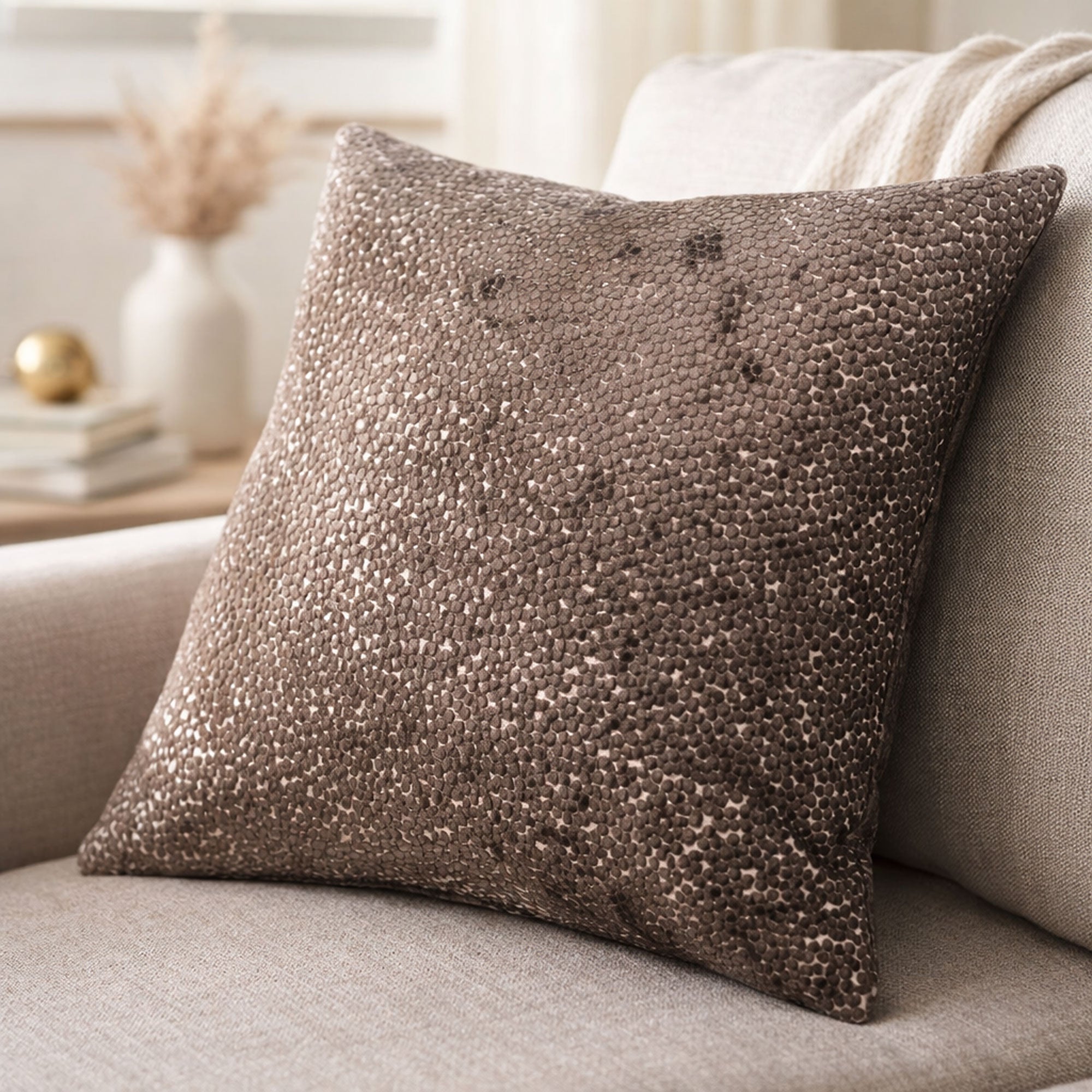 Bingham - Dark Chocolate Cushion 43x43cm
