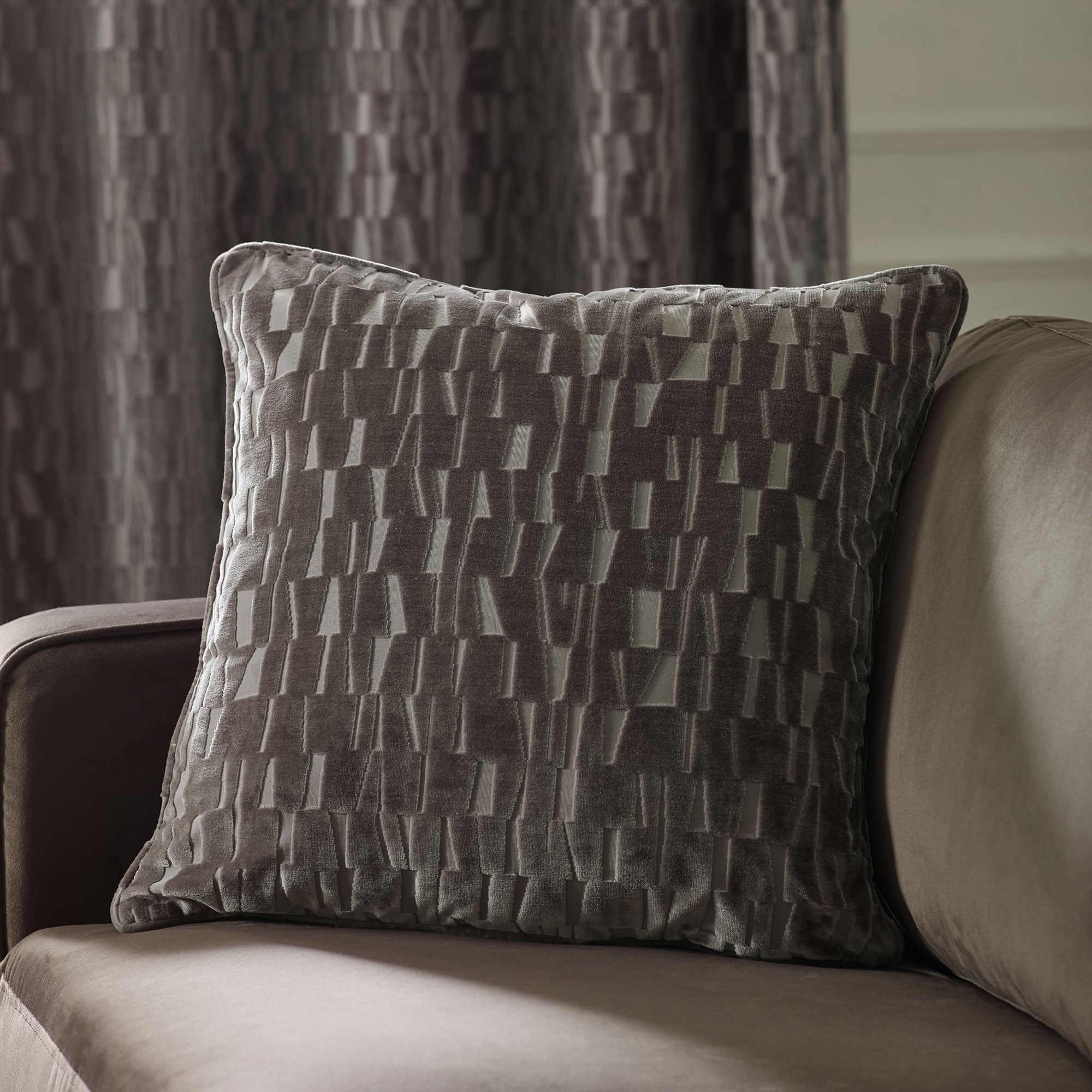 Manhattan Velvet - Mink Cushion 50x50cm
