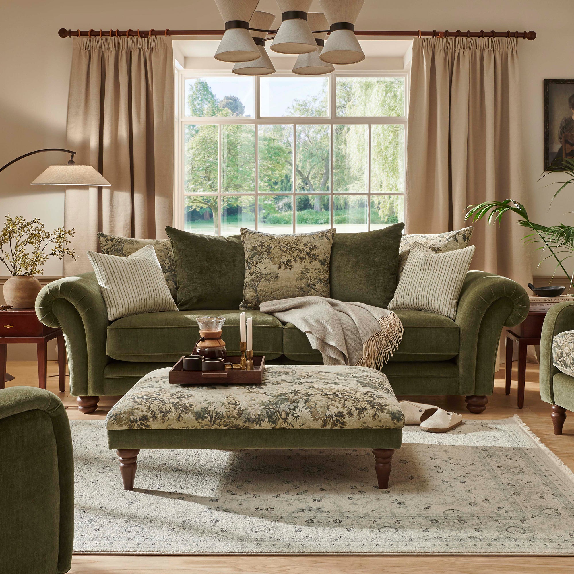 Thomasville - Pillow Back Extra Large Split Sofa, Fabric