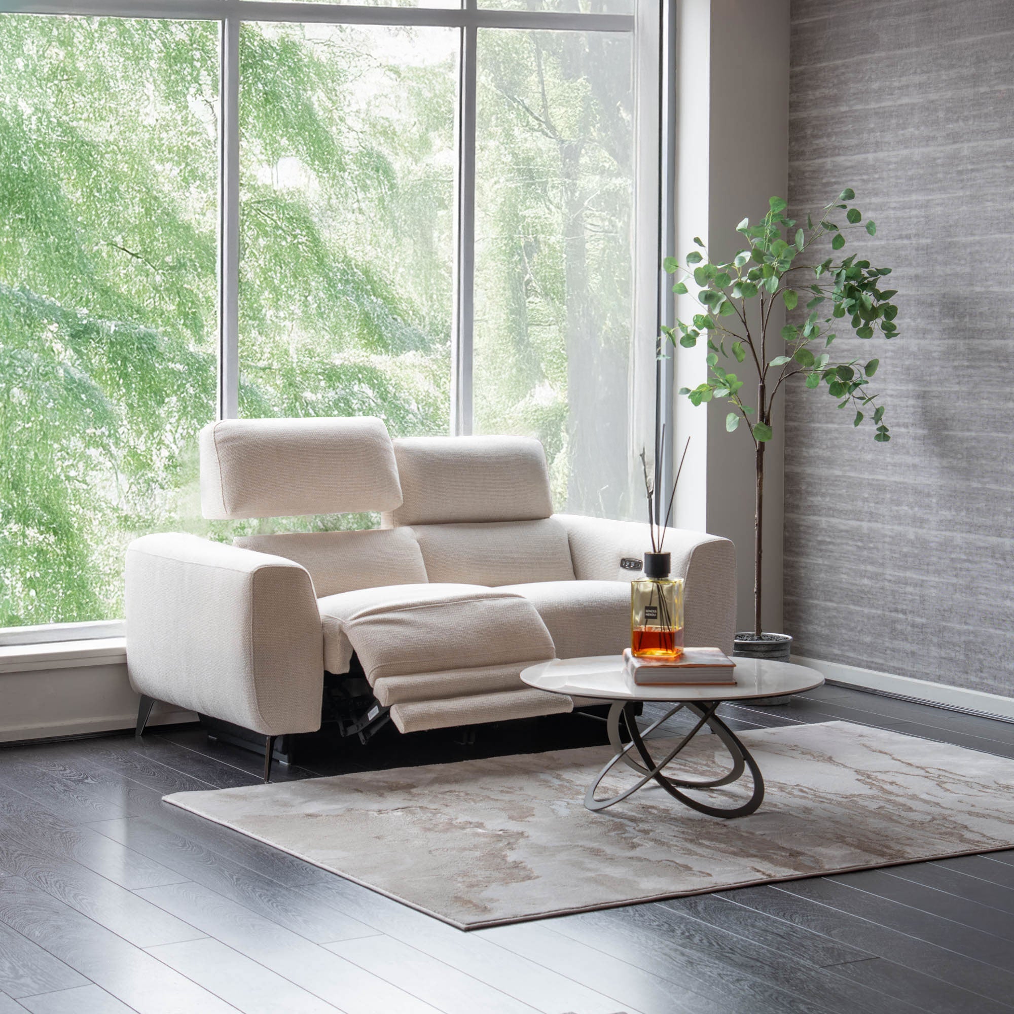 Portland - 2 Seat Sofa With Power Recliners & Toggle Switches, Fabric