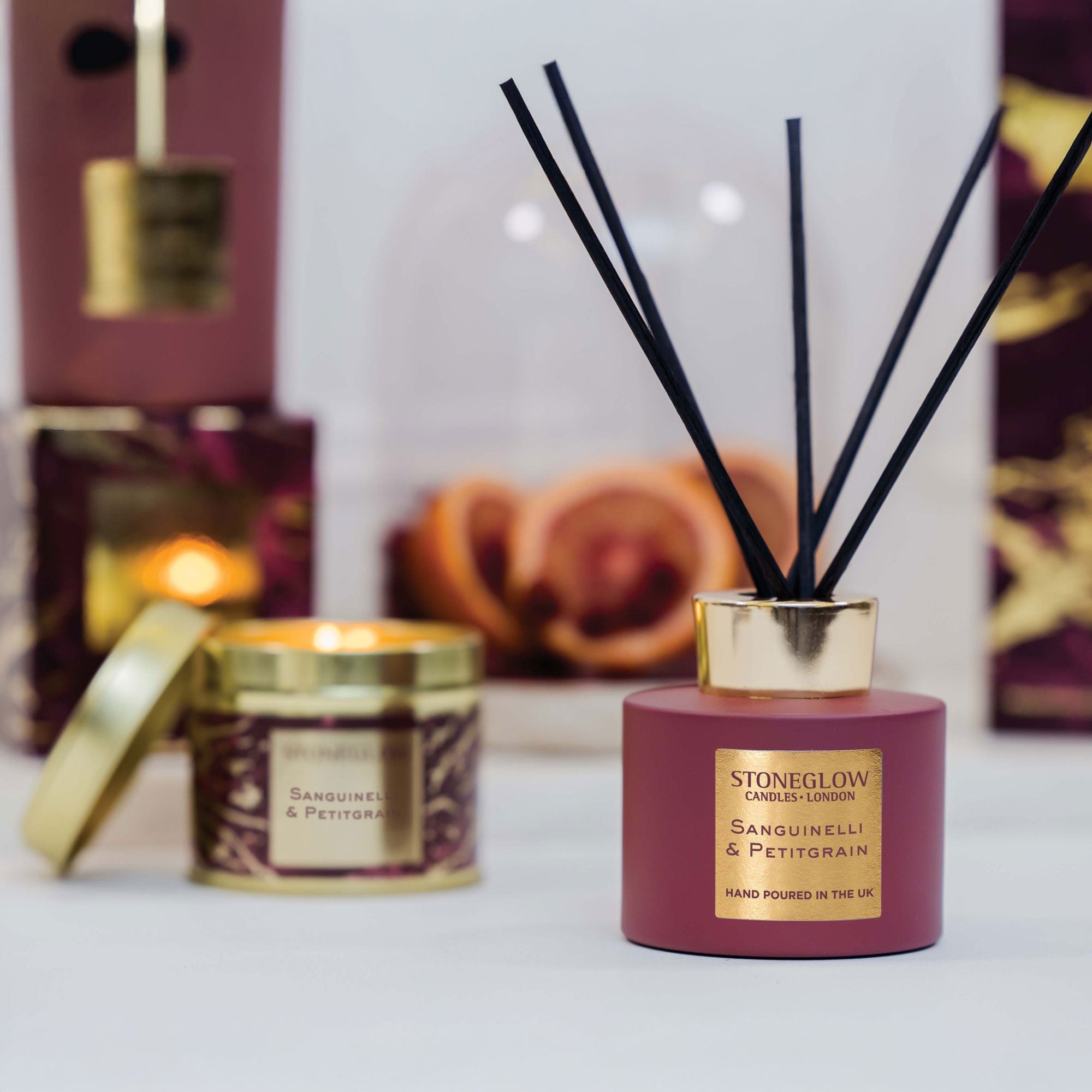 Stoneglow Luna - Sanguinelli & Petitgrain Reed Diffuser 120ml