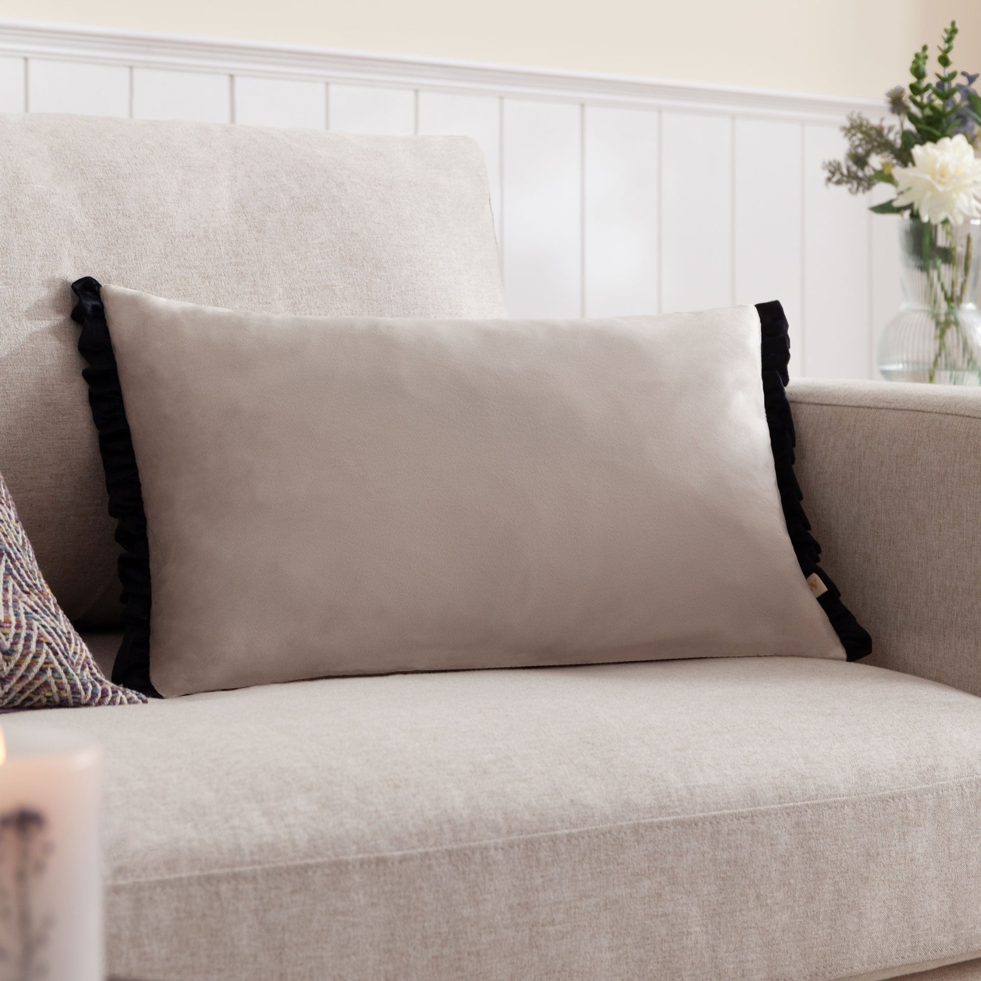 Tilly Velvet - Beige Cushion 30x50cm