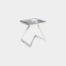 Mistral - Square Lamp Table In Tempered Glass