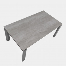Calligaris Omnia - 160cm Extending Dining Table In P1C Cement Grey Ceramic