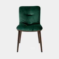 Calligaris Annie - Dining Chair In S0H Forest Green Fabric & P12 Smoke Frame