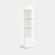 Bernini - LHF Curio Cabinet In White High Gloss