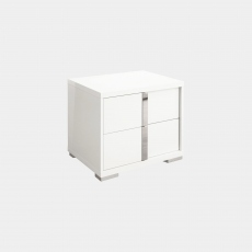 Selina - 2 Drawer Left Night Stand In White High Gloss