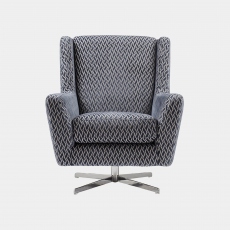 Swivel Accent Chair In Fabric - Elan
