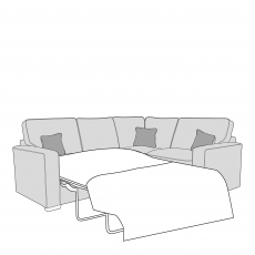 Dallas - RHF Arm Standard Back Sofabed Corner Group In Fabric